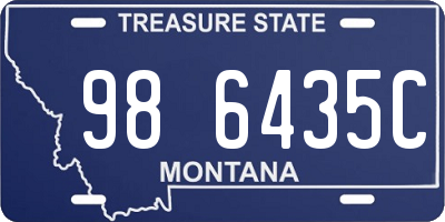 MT license plate 986435C