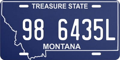 MT license plate 986435L