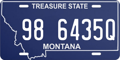 MT license plate 986435Q