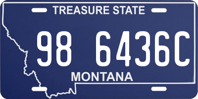 MT license plate 986436C