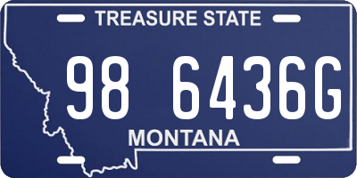 MT license plate 986436G
