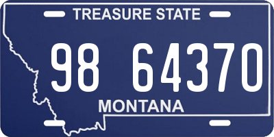 MT license plate 986437O