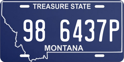 MT license plate 986437P
