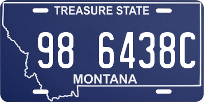 MT license plate 986438C