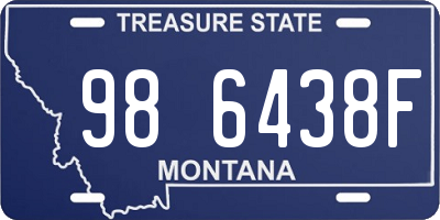 MT license plate 986438F