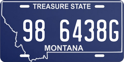 MT license plate 986438G