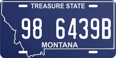 MT license plate 986439B