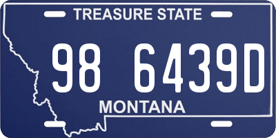 MT license plate 986439D