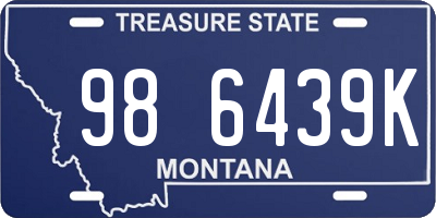 MT license plate 986439K