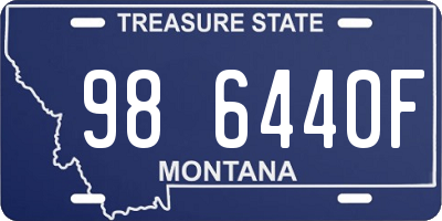 MT license plate 986440F