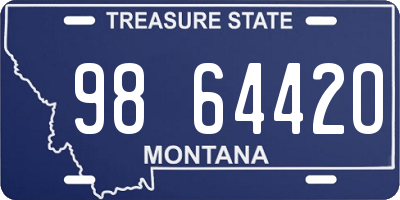 MT license plate 986442O