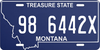 MT license plate 986442X