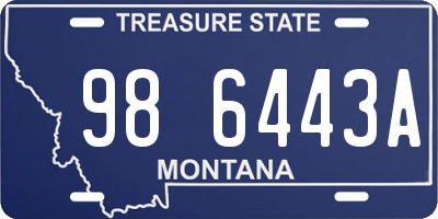 MT license plate 986443A