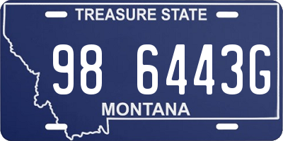 MT license plate 986443G