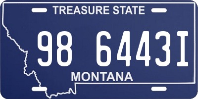 MT license plate 986443I