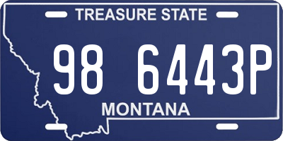 MT license plate 986443P