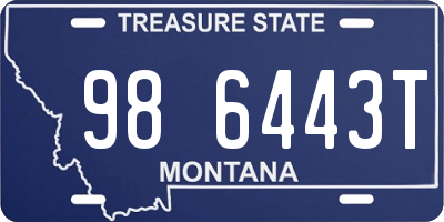 MT license plate 986443T