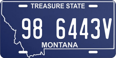 MT license plate 986443V