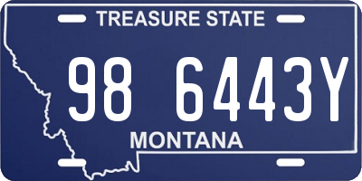 MT license plate 986443Y