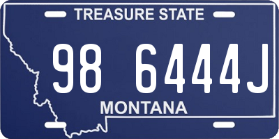 MT license plate 986444J