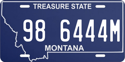 MT license plate 986444M