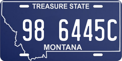 MT license plate 986445C