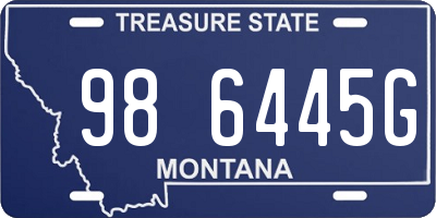 MT license plate 986445G