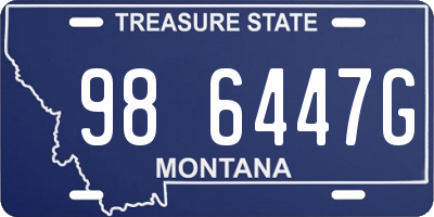 MT license plate 986447G