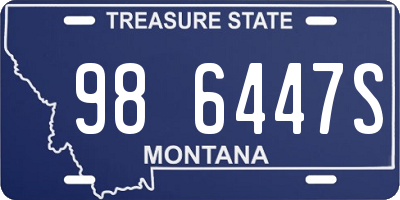 MT license plate 986447S