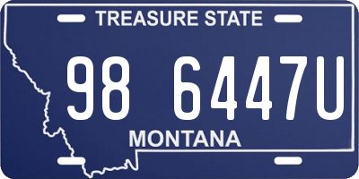 MT license plate 986447U