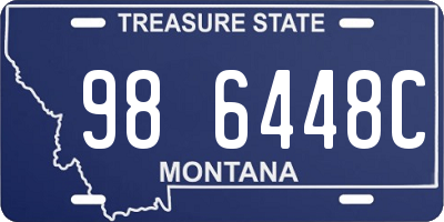 MT license plate 986448C