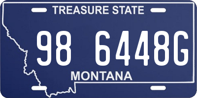 MT license plate 986448G