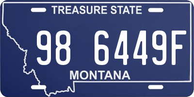 MT license plate 986449F