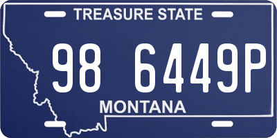 MT license plate 986449P