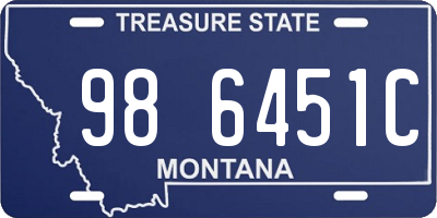 MT license plate 986451C
