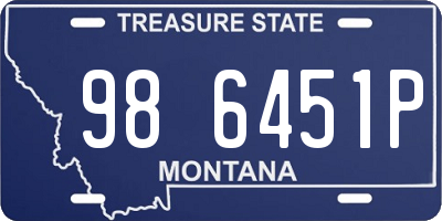 MT license plate 986451P