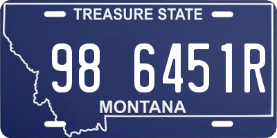 MT license plate 986451R