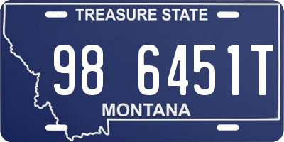MT license plate 986451T