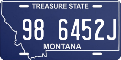 MT license plate 986452J