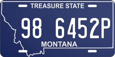 MT license plate 986452P