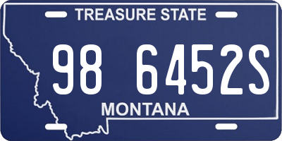 MT license plate 986452S