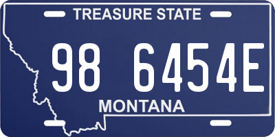 MT license plate 986454E