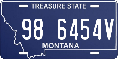 MT license plate 986454V