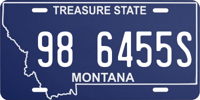 MT license plate 986455S