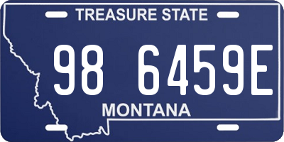 MT license plate 986459E