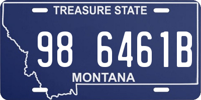 MT license plate 986461B