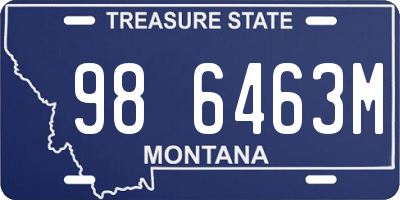 MT license plate 986463M