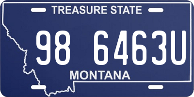 MT license plate 986463U