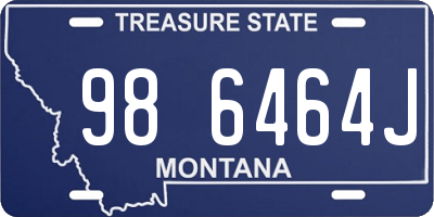 MT license plate 986464J