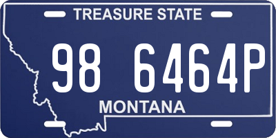 MT license plate 986464P